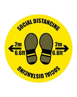 2 Metres Social Distancing Floor Sign
