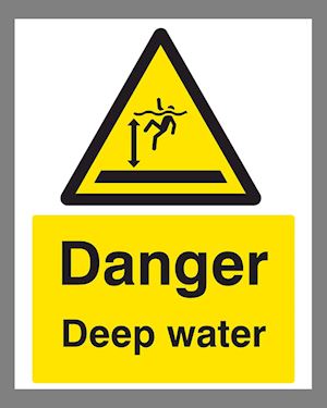 Danger Deep Water Sign - Aluminium composite