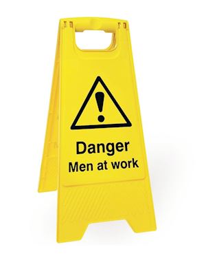 Men At Work Sign Folding 'A' Board Portable