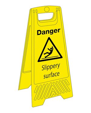 Caution Slippery Surface 'A' Board Sign