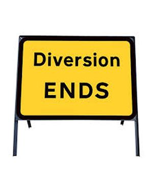 Diversion End Metal Sign In Frame Chapter 8 Red Book