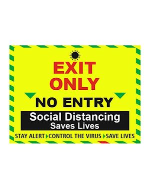 Exit Only Building Sign - Vinyl