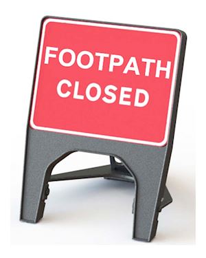 Footpath Closed Road Q Sign