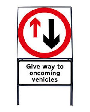 Give Way To Oncoming Vehicles Sign Chapter 8  Red Book
