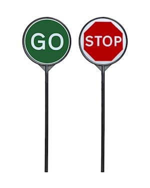 Lollipop Plastic Stop And Go Traffic Sign