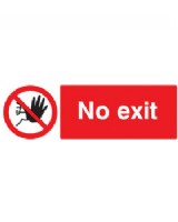 No Exit Sign Self Adhesive