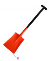 Orange  Polypropylene Plastic Shovel - 2 Part