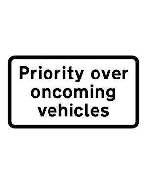 Quickfit Priority Over Oncoming Vehicles Plate (face only)