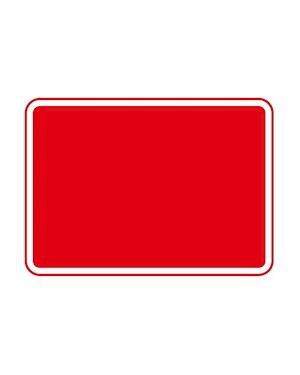 Quickfit Blank Sign Plate Red (face only)