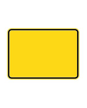 Quickfit Blank Sign Plate Yellow (face only)
