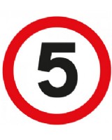 5 Mph Sign For Post Mounting