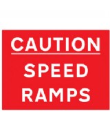 Caution Speed Ramps -Speed Bump Sign For Post Mounting