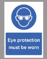 Eye Protection Must Be Worn On Self Adhesive Vinyl