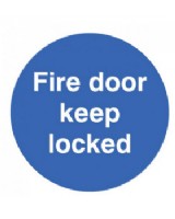 Fire Door Keep Locked Sign Self Adhesive Vinyl