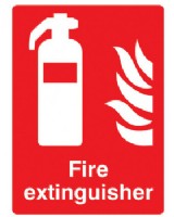Fire Extinguisher Sign On Rigid PVC