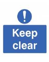 Keep Clear Sign Self Adhesive