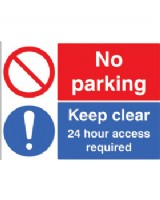 No Parking-Keep Clear 24Hr Access Required - Rigid PVC