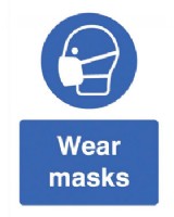 Wear Masks Sign Rigid Plastic