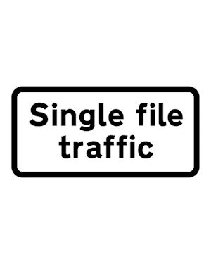 Quickfit Single File Traffic Road Sign Plate (face only)